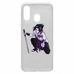 Чехол для Samsung A40 Sasuke with katana - PrintSalon