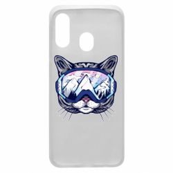 Чехол для Samsung A40 Snowboard Cat - PrintSalon