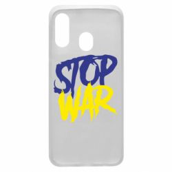Чехол для Samsung A40 Stop this war - PrintSalon