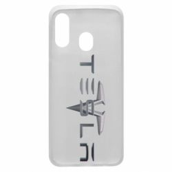 Чехол для Samsung A40 Tesla Car logo - PrintSalon