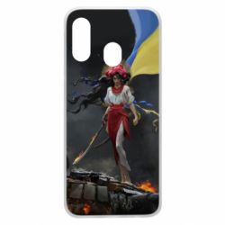 Чохол для Samsung A40 Українка захисниця - PrintSalon
