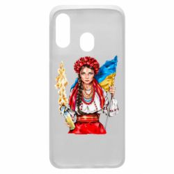 Чехол для Samsung A40 Украинская девушка в венку - PrintSalon