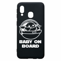 Чехол для Samsung A40 Вaby on board - PrintSalon