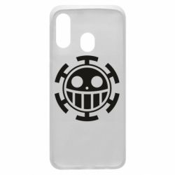 Чехол для Samsung A40 Ван Пис флаг Трафальгара - PrintSalon