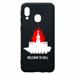 Чехол для Samsung A40 Welcome to Hell - PrintSalon
