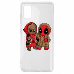 Чехол для Samsung A41 Baby Groot And Deadpool - PrintSalon