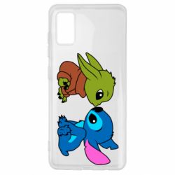 Чехол для Samsung A41 Baby Yoda And Stitch - PrintSalon