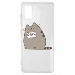 Чехол для Samsung A41 Cat with a letter - PrintSalon