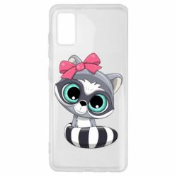 Чехол для Samsung A41 Cute raccoon - PrintSalon