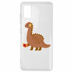 Чехол для Samsung A41 Dinosaur in sock - PrintSalon