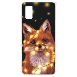Чохол для Samsung A41 Fox And Christmas Lights - PrintSalon