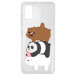 Чехол для Samsung A41 Гризли Панда и Белый - PrintSalon