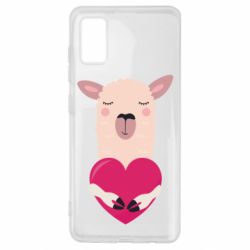Чохол для Samsung A41 Lama with heart - PrintSalon