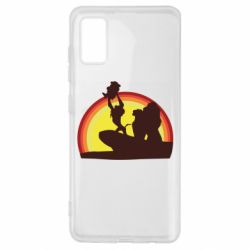 Чехол для Samsung A41 Lion king silhouette-PrintSalon Чехол для Samsung A41 Lion king silhouette