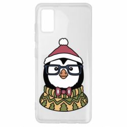 Чехол для Samsung A41 New Year's Penguin - PrintSalon