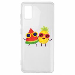 Чехол для Samsung A41 Pineapple with watermelon - PrintSalon