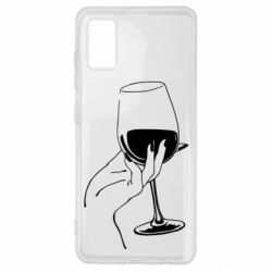 Чехол для Samsung A41 Рука с бокалом - PrintSalon