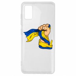 Чехол для Samsung A41 Рука с украинским флагом - PrintSalon