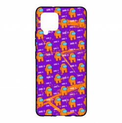 Чехол для Samsung A42 5G Among Us and grunge background-PrintSalon Чехол для Samsung A42 5G Among Us and grunge background