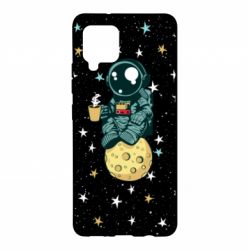 Чохол для Samsung A42 5G Astronaut and coffee - PrintSalon