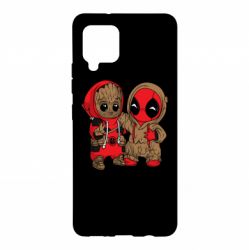 Чехол для Samsung A42 5G Baby Groot And Deadpool - PrintSalon