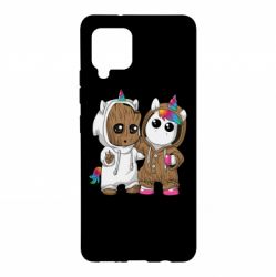 Чехол для Samsung A42 5G Baby Groot And Unicorn - PrintSalon