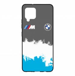Чехол для Samsung A42 5G BMW logo and gray background - PrintSalon
