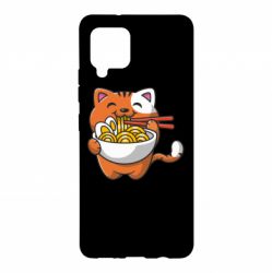 Чехол для Samsung A42 5G Cat and Ramen - PrintSalon