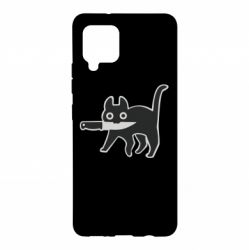 Чехол для Samsung A42 5G Cat with a knife - PrintSalon