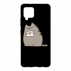 Чехол для Samsung A42 5G Cat with a letter - PrintSalon