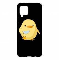 Чехол для Samsung A42 5G Цыпленок с ножом мем - PrintSalon