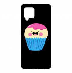 Чехол для Samsung A42 5G Funny cupcake with smile - PrintSalon