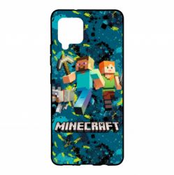 Чохол для Samsung A42 5G Minecraft Steve Alex And Dog - PrintSalon