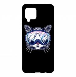 Чехол для Samsung A42 5G Snowboard Cat - PrintSalon