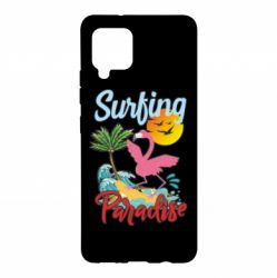 Чехол для Samsung A42 5G Surfing Paradise Flamingo - PrintSalon