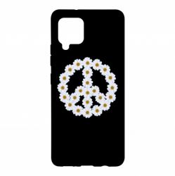 Чехол для Samsung A42 5G Знак мира из ромашек - PrintSalon