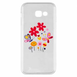 Чехол для Samsung A5 2017 Flowers and Butterflies - PrintSalon