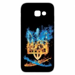 Чохол для Samsung A5 2017 Герб Украины в желто - голубом огнем - PrintSalon