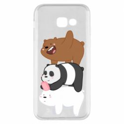 Чехол для Samsung A5 2017 Гризли Панда и Белый