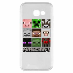 Чохол для Samsung A5 2017 Minecraft character heads - PrintSalon