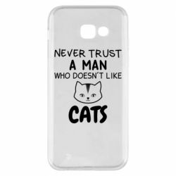 Чехол для Samsung A5 2017 Не любит котов - не доверяй - PrintSalon