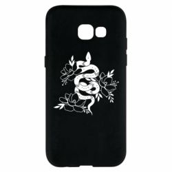 Чехол для Samsung A5 2017 Snake with flowers - PrintSalon
