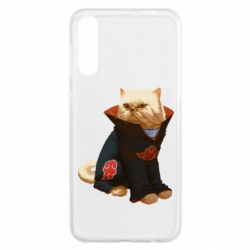 Чехол для Samsung A50 Akatsuki angry cat - PrintSalon