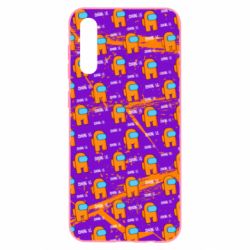 Чехол для Samsung A50 Among Us and grunge background - PrintSalon