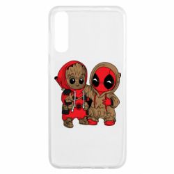 Чехол для Samsung A50 Baby Groot And Deadpool - PrintSalon