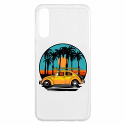 Чехол для Samsung A50 Car and sunset - PrintSalon