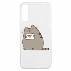Чехол для Samsung A50 Cat with a letter - PrintSalon