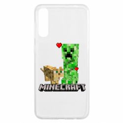 Чехол для Samsung A50 Creeper and Cat - PrintSalon