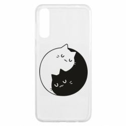 Чехол для Samsung A50 Cute yin yang cats - PrintSalon
