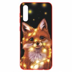Чохол для Samsung A50 Fox And Christmas Lights - PrintSalon